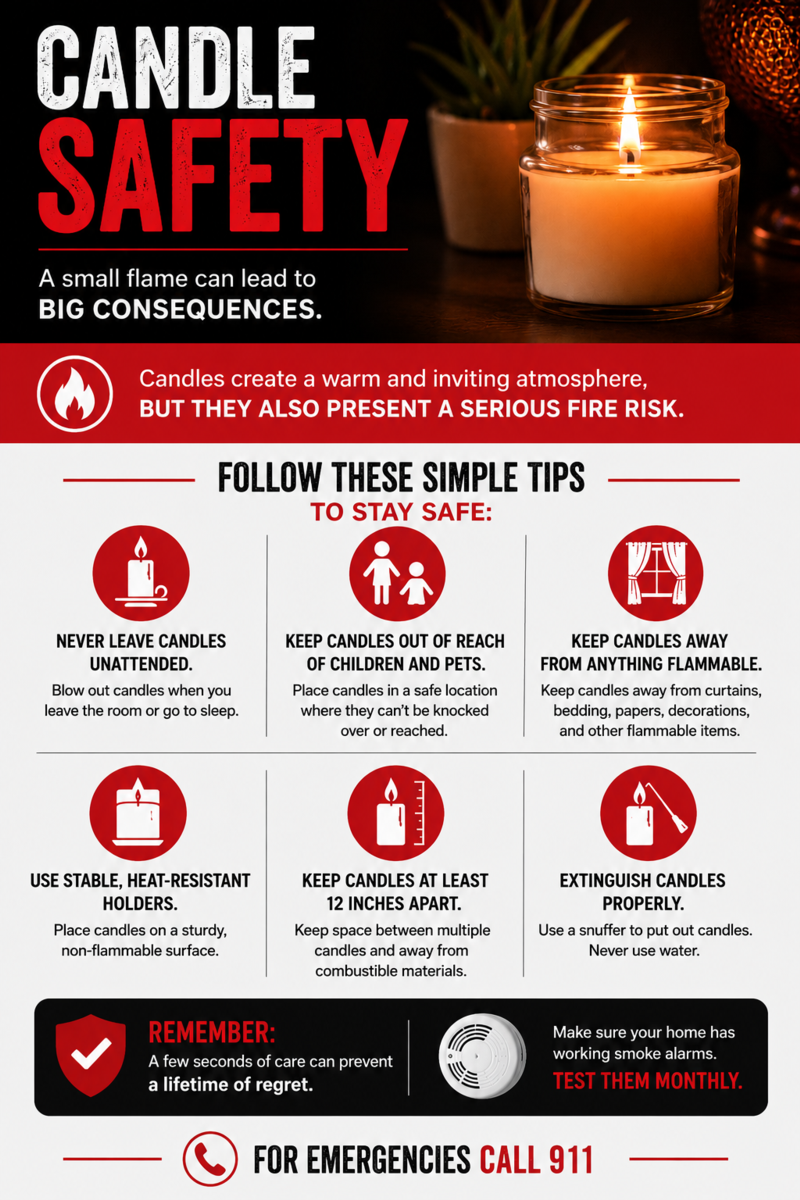 Candle Safety Graphic