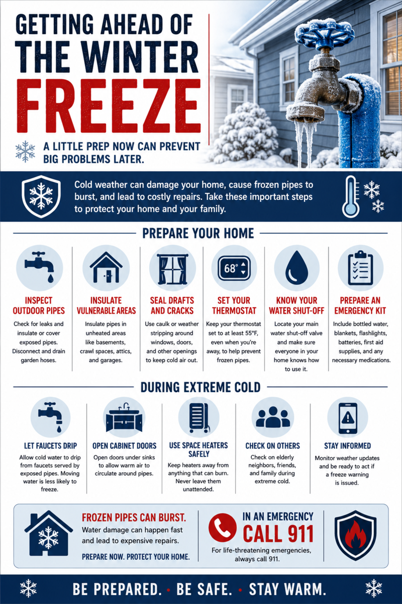 Getting Ahead of the Winter Freeze Safety Graphic