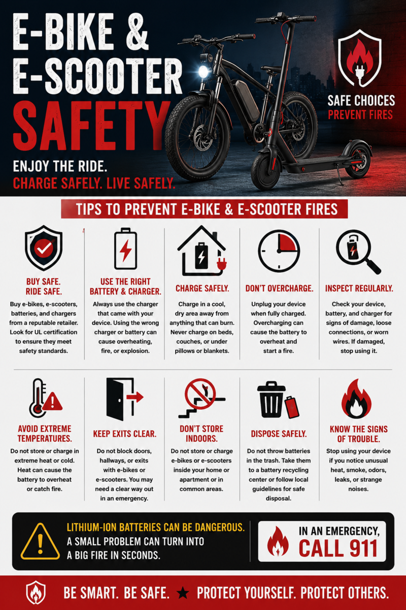 E-Bike and E-Scooter Safety Graphic